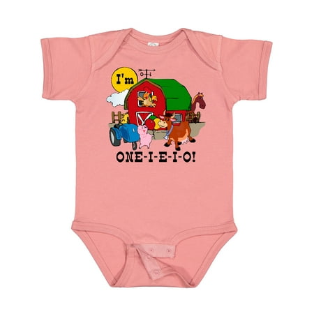 

Inktastic ONE-I-E-I-O Gift Baby Boy or Baby Girl Bodysuit