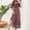 Red, variant on BLTIBY Women Boho Maxi Dresses Short Sleeve Summer Bohemian Printed Square Neck Fashion Casual Loose Beach Long Dress Red XL