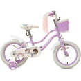 thumbnail image 4 of ACEGER 14 Inch Girls Bike with Basket and Training Wheels, Unicorn Style for Ages 3-6, Purple, 4 of 6