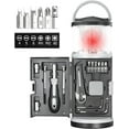 thumbnail image 2 of PYYNA-LED Camping Lantern with 15PCS Car Tool Kit, Survival Gear Hiking, Portable Emergency Set Kit with Screwdriver Set Kit Tool, Fishing Gear for Outdoors, Men/Dad Birthday Gift(AA Batteries Not In, 2 of 4