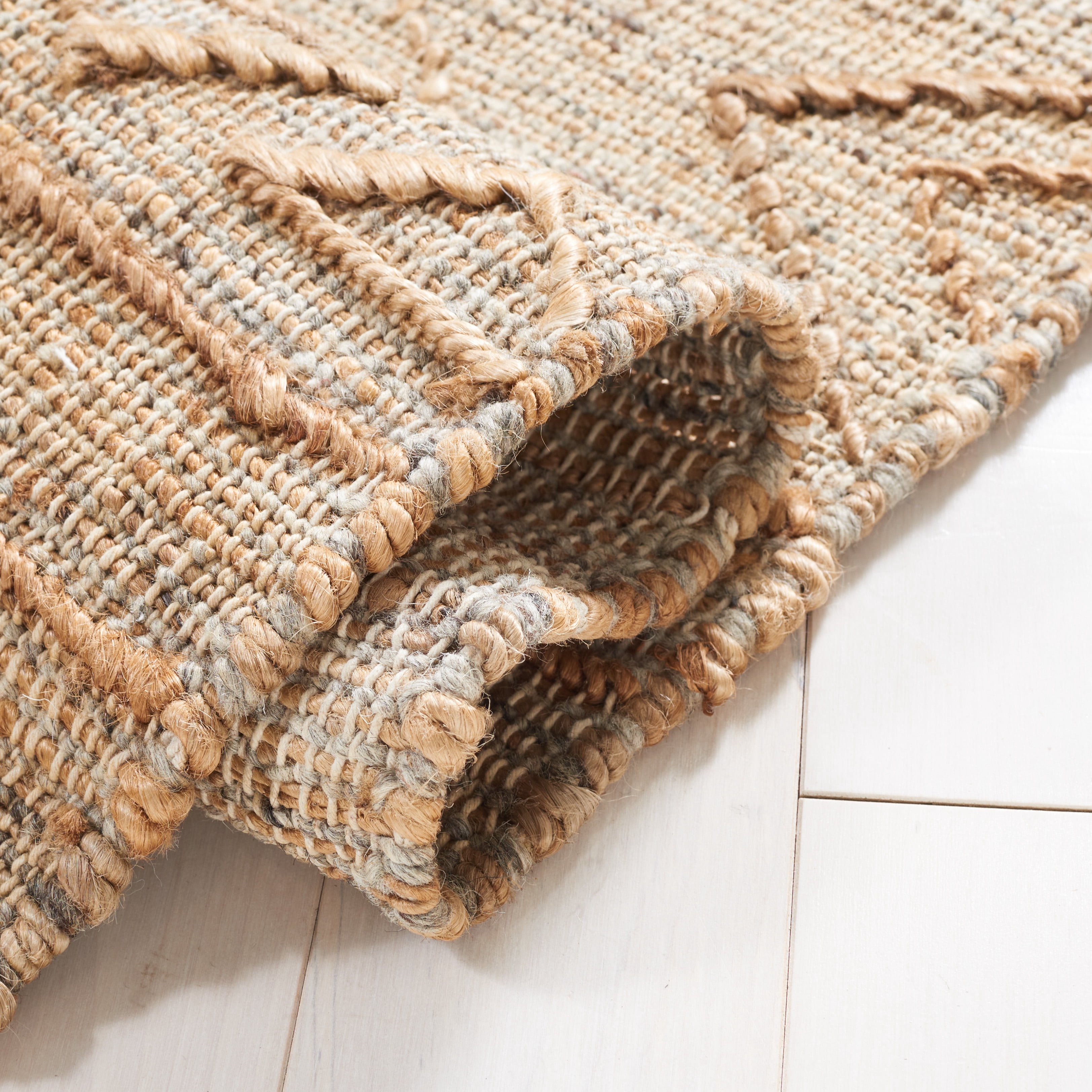SAFAVIEH Natural Fiber Gracelyn Geometric Area Rug, Natural, 6' x 6' Square