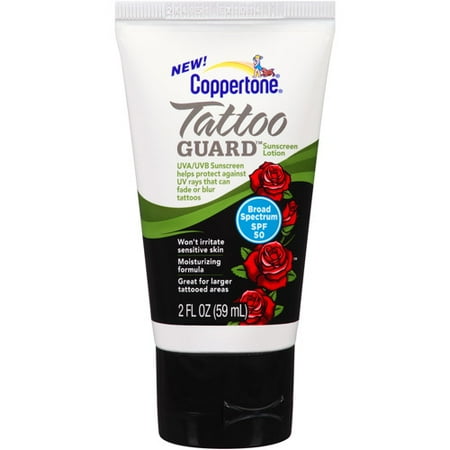 Coppertone Tattoo Guard Sunscreen Lotion, SPF 50, 2 fl oz