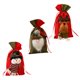 thumbnail image 2 of sweethay 3 uds. Bolsa de regalo de Papá Noel, bolsa de lino para dulces, bolsa con cordón crujiente de copo de nieve, decoración navideña Kits de decoración para fiestas, 2 of 6