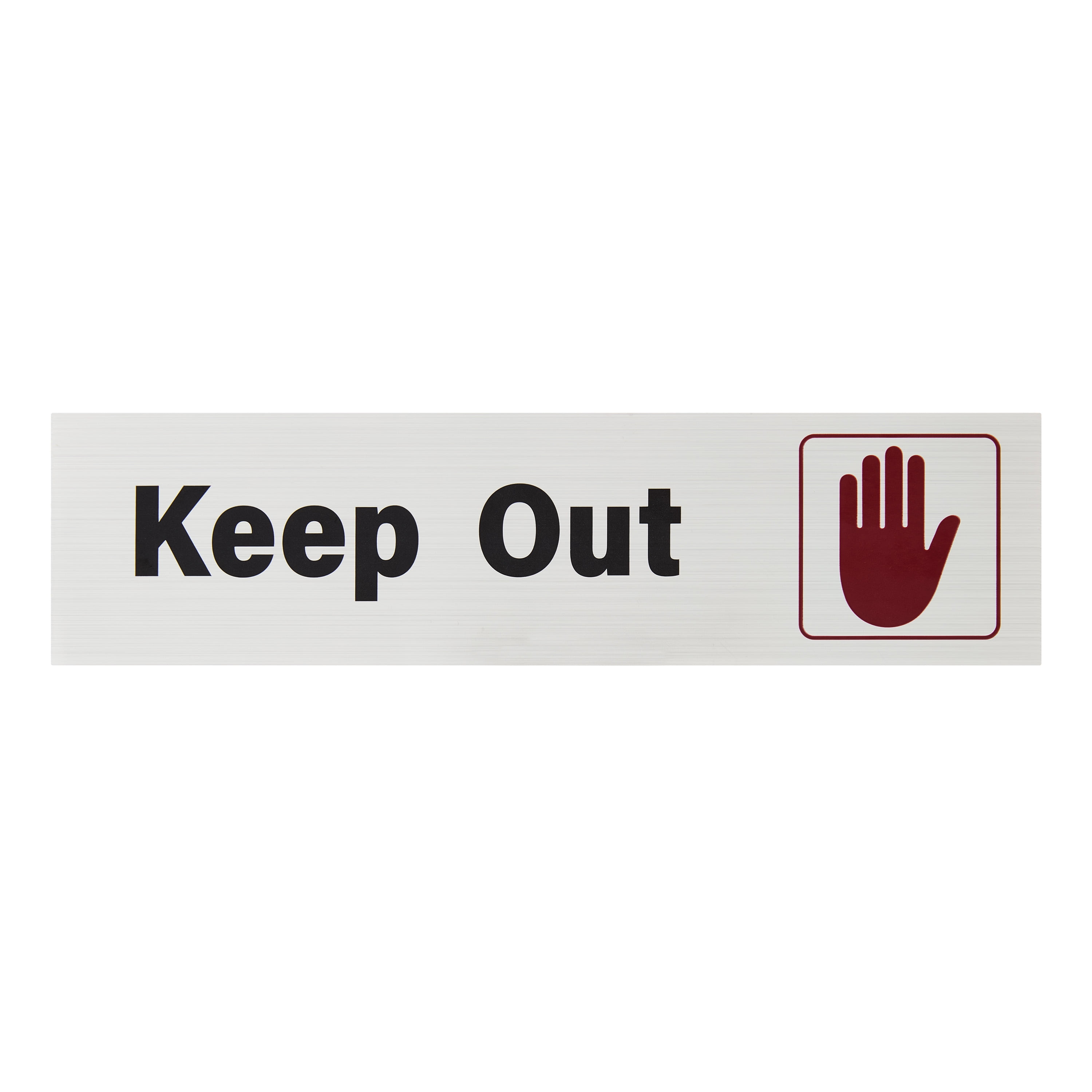 (6 pack) Pen+Gear KEEP OUT Sign, 2×8 Inches, High Visibility, Bold Black & Red, Durable Mylar, Universal Applications