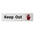thumbnail image 2 of (6 pack) Pen+Gear KEEP OUT Sign, 2×8 Inches, High Visibility, Bold Black & Red, Durable Mylar, Universal Applications, 2 of 11