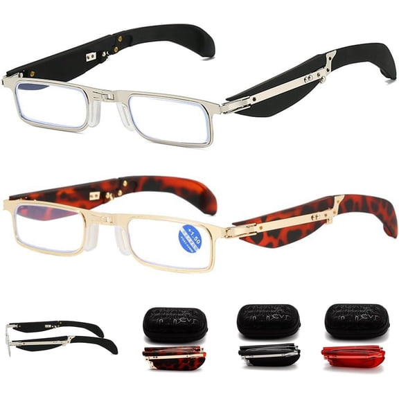 Foldable Anti-Blue Light Reading Glasses with Case, Lightweight Smart Gadgets Foldable Reading Glasses with Blue Light Filter