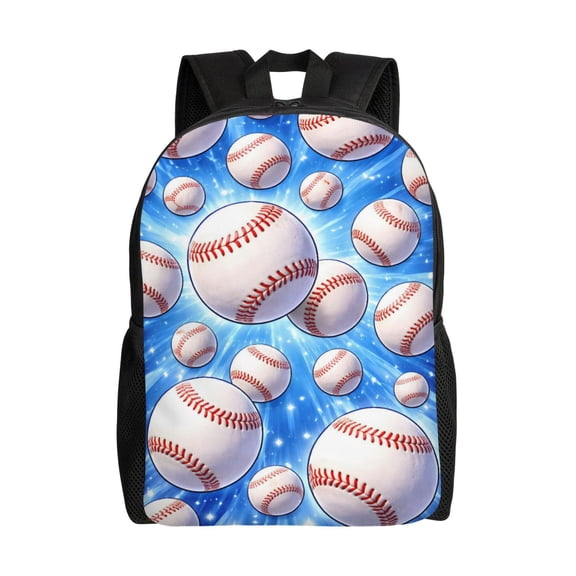 Baseball Backpack Full Front Print Travel Laptop Bag for Men and Women