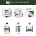 thumbnail image 6 of Furinno CUBICLE 3-Tier Cube Shelf Insert, Storage Organizer Accessory, Plain White, Fits Furinno Extra Thick Cubes, 6 of 10