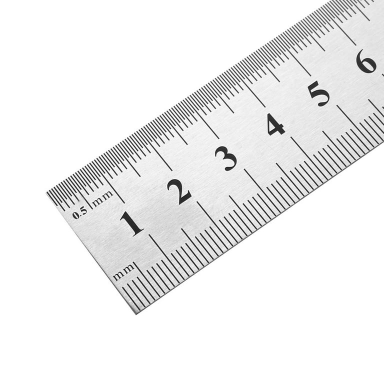 BToBackYard Measuring Tools Stainless Steel Straight Ruler For Drawing  Excellent Smooth Surfaces Double Sided 15/20/30cm Size Silver Color 