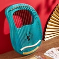 thumbnail image 2 of Graflsoa Muslady 16-String Solid Wood Lyre Harp with Tuning Wrench & Picks, Portable Clear Blue Box-Type Resonance Instrument for Beginners & Professionals, 2 of 7