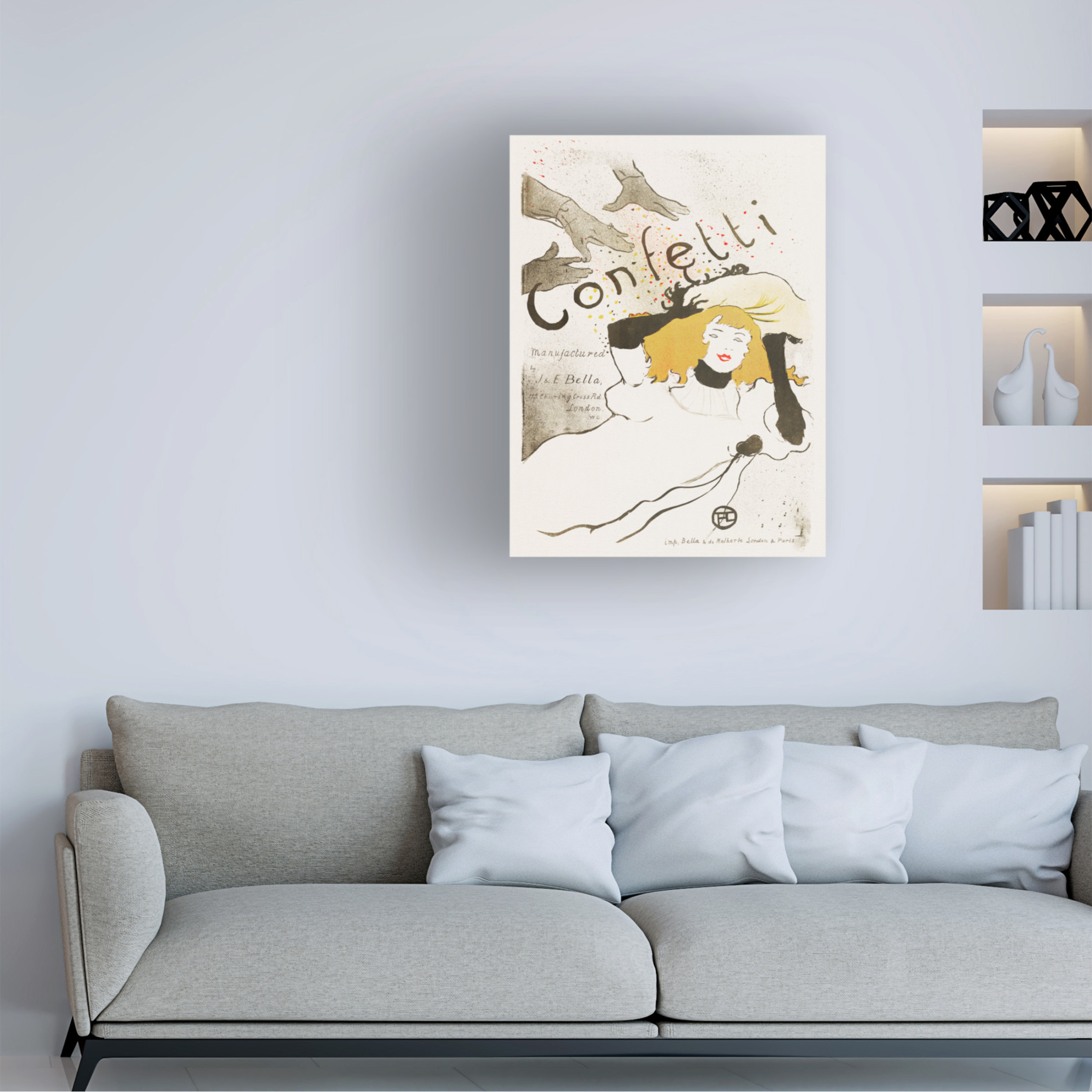 Trademark Fine Art Pictufy Confetti 1894 Canvas Wall Art