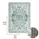 thumbnail image 5 of Sonoro Kate Alfombras de 8x10 para Salón Recámara, Alfombra de Suelo Interior Boho Antideslizante Lavable a Máquina, Verde, 5 of 8