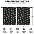 thumbnail image 2 of Blackout Kids Curtains,Black Colorful Skull Mushroom Pattern Childrens Insulated Curtains Set Of 2,Bedroom Essentials,Toddler Room Decor 42x54in(106x137cm), 2 of 5