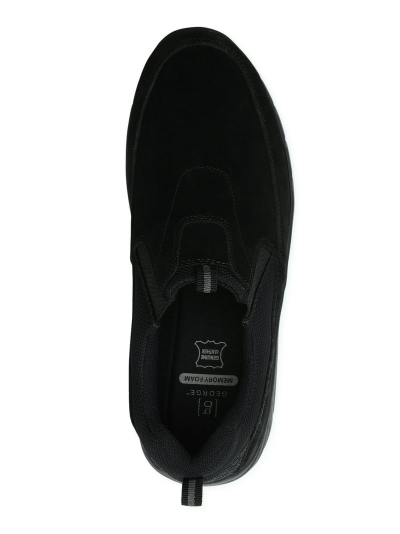 George Men's Rugged Moc Slip-On Shoes Wide Width Leather Casual