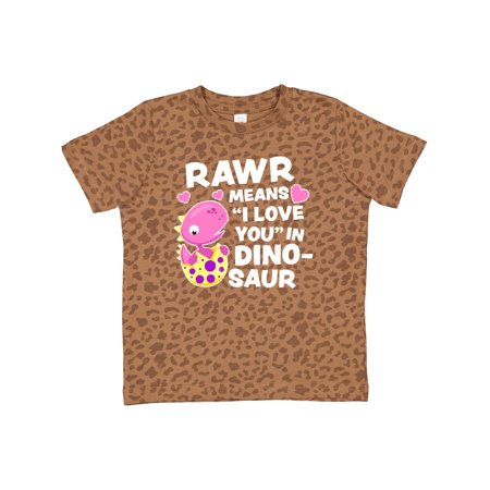 

Inktastic Rawr Means I Love You in Dinosaur Valentine in Pink Gift Toddler Toddler Girl T-Shirt