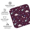 thumbnail image 3 of Lsque Space Dinosaur Pattern 4" Drink Coasters Set of 4, PVC Leather Absorbent Coasters, Table Coaster Set Decorative Coffee Cup Coasters Housewarming Gift -Square, 3 of 6