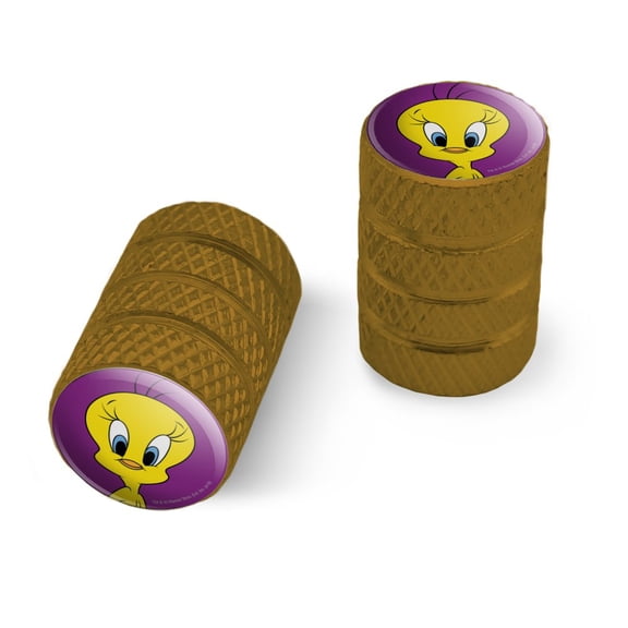 Looney Tunes Tweety Bird Motorcycle Bicycle Bike Tire Rim Wheel Aluminum Valve Stem Caps