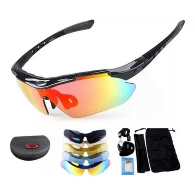 Gafas deportivas para correr al aire libre, bicicleta, 5 en 1 con 5 lentes