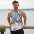 thumbnail image 6 of KLL Horses Running Through The Water Print Men's Muscle Gym Workout Stringer Tank Tops Bodybuilding Fitness T-Shirts Tank Tops Men-4X-Large, 6 of 7