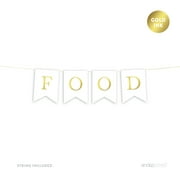 Food Gold Ink Pennant Party Banner