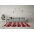 thumbnail image 3 of Ahgly Company Machine Washable Indoor Rectangle Abstract Red Modern Area Rugs, 2' x 5', 3 of 4