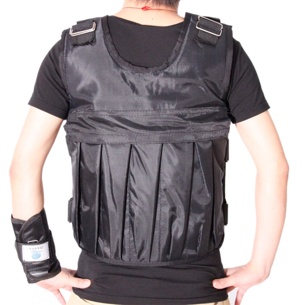 Adjustable Weight Vest 44//110LB 20//50KG Workout Exercise Training Sand Clothing