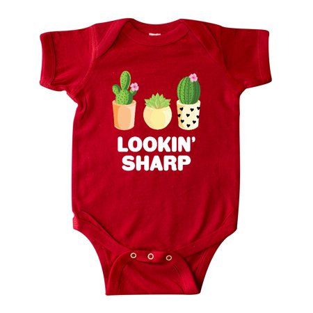 

Inktastic Lookin Sharp with Cacti and Succulent Gift Baby Boy or Baby Girl Bodysuit