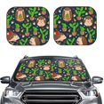 thumbnail image 2 of Balery Cute Hedgehogs Cactus Blue Parasol para parabrisas de coche de 2 piezas | Parasol plegable para parabrisas delantero de coche para la mayoría de sedanes-Large, 2 of 6