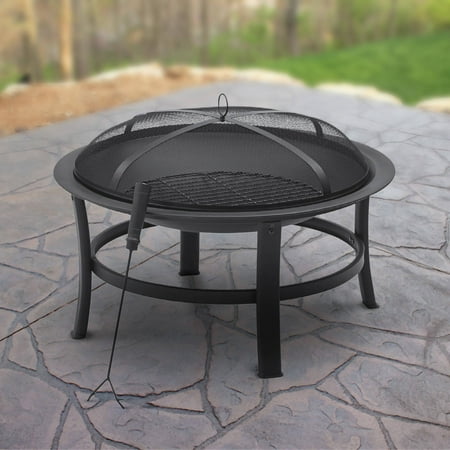 Mainstays 30 Fire Pit Black Walmart Com