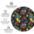 thumbnail image 4 of Honeii Monster Car Print Leather Coaster Set of 6, Ideal for Safeguarding Your Furniture from Drinks Spills and Effortless Cleanup,Round Shape, 4 of 7
