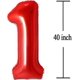 thumbnail image 2 of 30 Number Balloons Red Big Giant Jumbo Number 30 Foil Mylar Balloons for 30th Birthday Party Supplies 30 Anniversary Events Decorations, 2 of 4