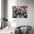 thumbnail image 3 of JEUXUS Graffiti Wall Art Gamepad Painting Banksy Canvas Wall Art Pop Art Wall Decor Ready to Hang, 3 of 4