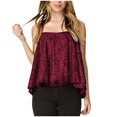 thumbnail image 4 of AherBiu Sequin Tank Tops for Women Sparkly Ruffle Flowy Tops Spaghetti Strap Party Shirts Club Wear, 4 of 7