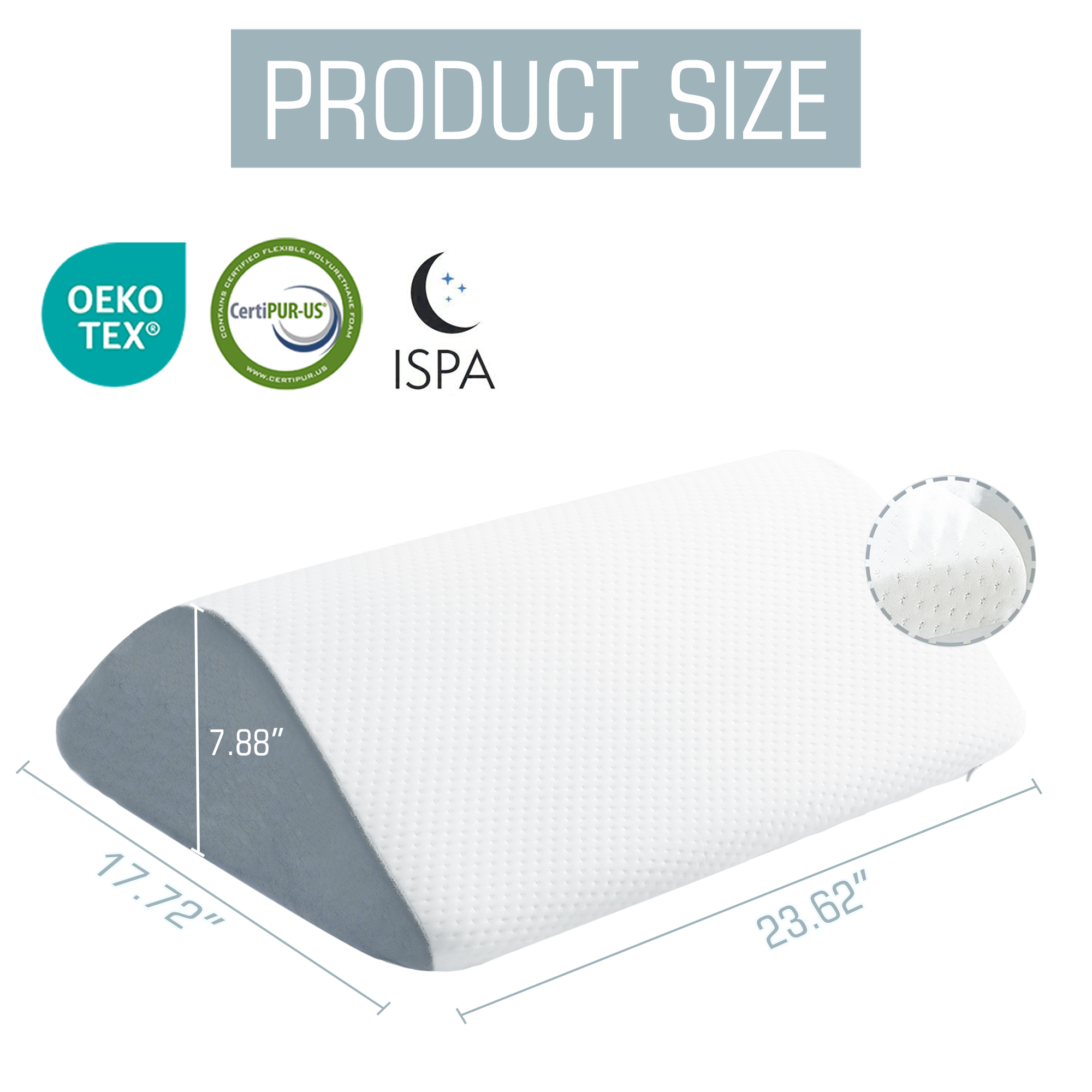 Wedge Pillow for Knee Bed Wedge for Sleeping, Wedge Pillow for Legs Post Surgery, Triangle Pillow Wedge for Knee Support, Leg Elevation Knee Hip Back Pain Relief