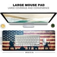 thumbnail image 2 of Soldiers on USA Flag Gaming Mouse Pad Large Mouse Mat XL Desk Mat Extended Mouse Mat Non-Slip Laptop Computer Keyboard Mouse Pad for Office & Home 31.5x11.8 Inch, 2 of 6