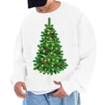 thumbnail image 1 of Sudadera sin capucha para hombre, cuello redondo, deportiva, con estampado de árbol de Navidad, sudadera con capucha, jersey de manga larga, blusa de poliéster para hombre, 1 of 4