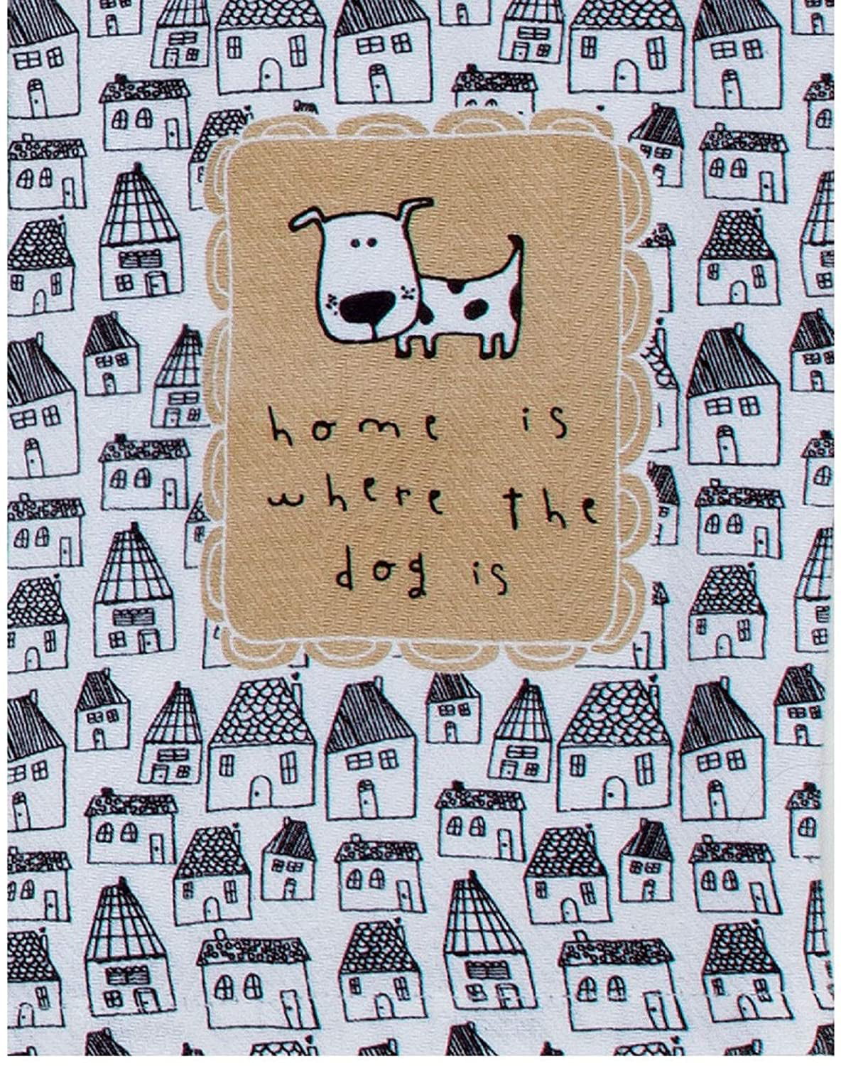 HOME IS WHERE THE CAT IS Houses Kitchen Tea Towel by KayDee Designs 