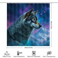 thumbnail image 4 of RKSupls Trippy Psychedelic Wolf Shower Curtain, Valentine's Day Waterproof Shower Curtain with Hooks for Home Bathtub Bathroom Decor Washable Fabric Curtains,180x180cm, 4 of 6
