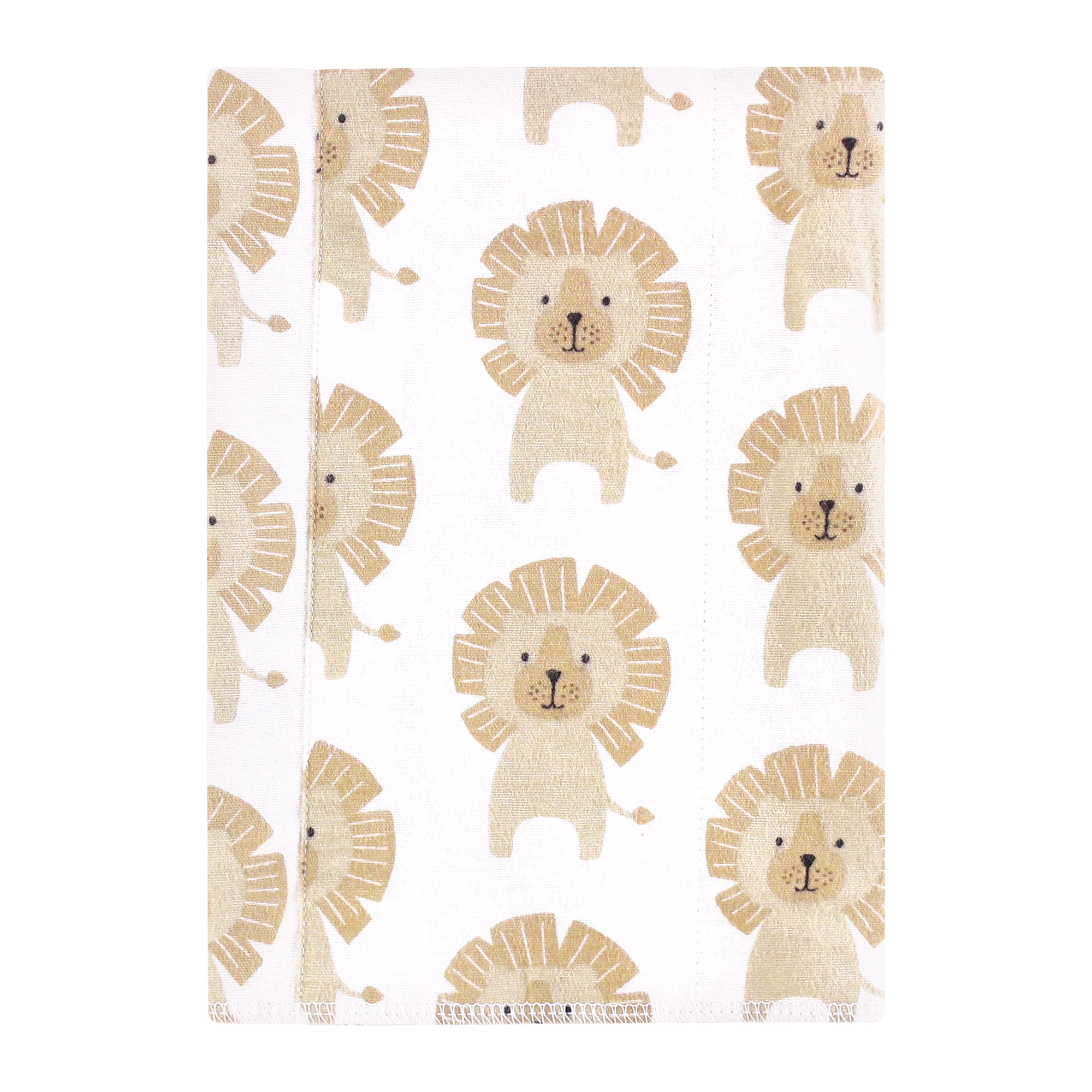 Hudson Baby Infant Boys Cotton Flannel Burp Cloths 4pk, Modern Lion, One Size