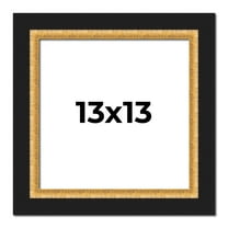 13x13 Frame Gold Real Wood Picture Frame Width 2.25 Inches | Interior Frame Depth 0.5 Inches |