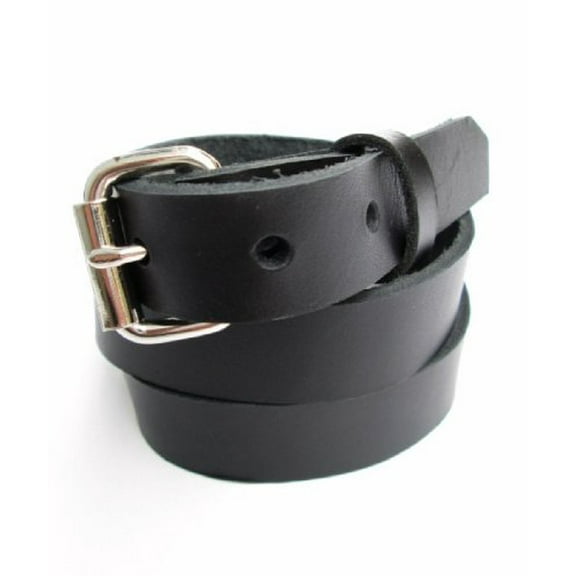 Heavy Duty Black Mens Leather Belt 1" Wide Size 48