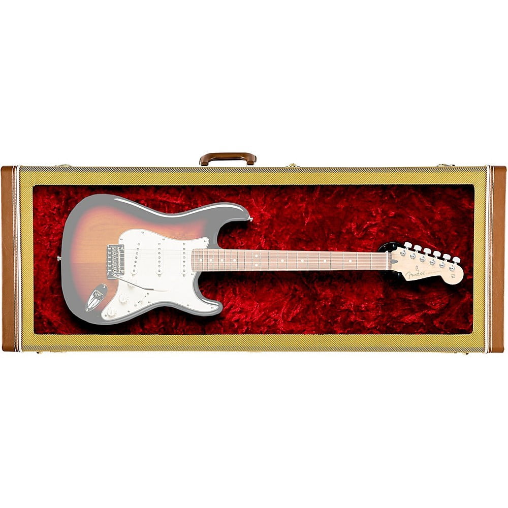 Fender Tweed Guitar Display case for Electric Guitars - Stratocaster, Telecaster