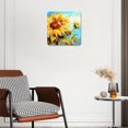 thumbnail image 3 of 12 Inch Wall Clock Battery Operated Silent Clock Decorative for Office, Kitchen, Outdoor, Living Room，Sunflower Style Imitation Graceful Design, 3 of 4