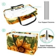 thumbnail image 4 of Sunflower seamless printing Large Shopping Basket Oxford Cloth Picnic Basket Cube Organizer Foldable Bag, 4 of 7
