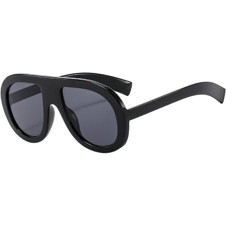 Retro Chunky Pilot Sunglasses UV400 Protection Oversized Gradient Shades Popular Fashion Pilot Sunglasses Women Retro Chunky Designer  main image 2