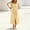 Yellow, variant on Women's Gingham Print Button-Front Midi Dress Puff Sleeve Collared Shirt Dress with Waist Tie and Side Slit for Casual Everyday Wear(Brown,2XL)