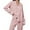 Pink, variant on ManxiVoo Women's Satin Pajama Set Classic Collar Long Sleeve Comfortable Loungewear for All Seasons L Size Grey