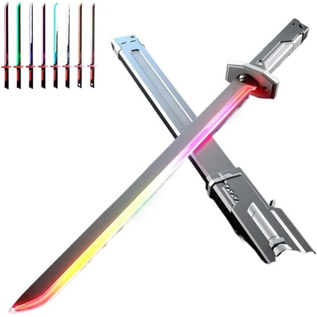Sparkblade Sword with Sparks, Anime Inspired Collectible Sword Prop with Multicolor luminescenceSmoke Spark Light Up Swords for Cosplay Roleplay Display Gift for Coser and Collectors.