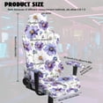 thumbnail image 4 of TSOVTHRID Purple Daisy Floral Print Gaming Chair Cover 4 PCS Stretchable Washable Computer Chair Seat Slipcovers Fits Office Chairs Racing Gamer Chair Covers for Study or Bedroom, 4 of 7