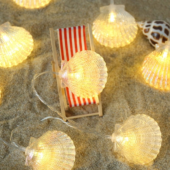 Veeogra Home Decor,Party Light-Up Decoration,1.5m 10 Lamp Seahorse Shell Marine Battery String Lamp Home Decoration Lamp,Living Room Decor,Party Decorations